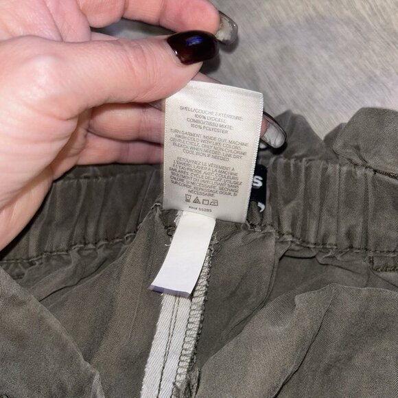 Express High Rise Olive Green Cropped Wide Leg Lyocell Chic Pants Small - Picture 7 of 9